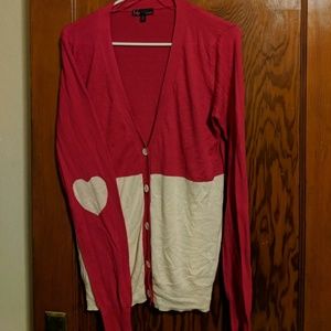 Colorblock cardigan sweater